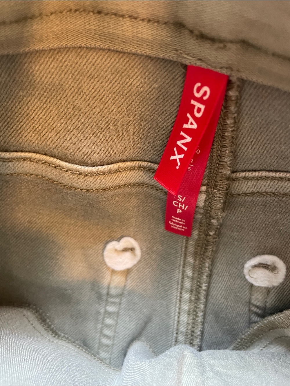 SPANX Stratch Twill Straight Leg Pants in Light Olive - Picture 5 of 10